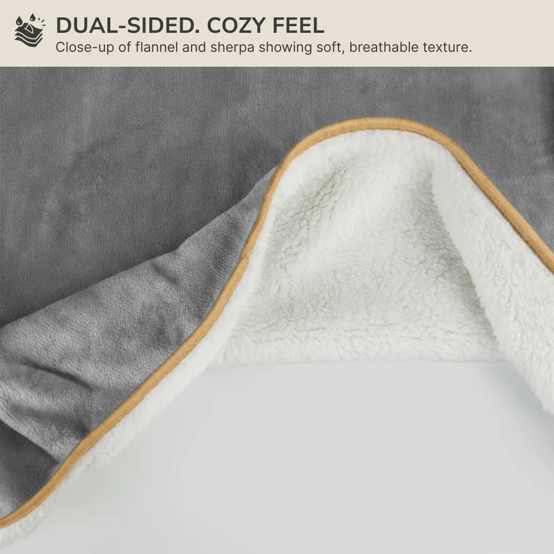 Waterproof Blanket by Plofty – Light Gray