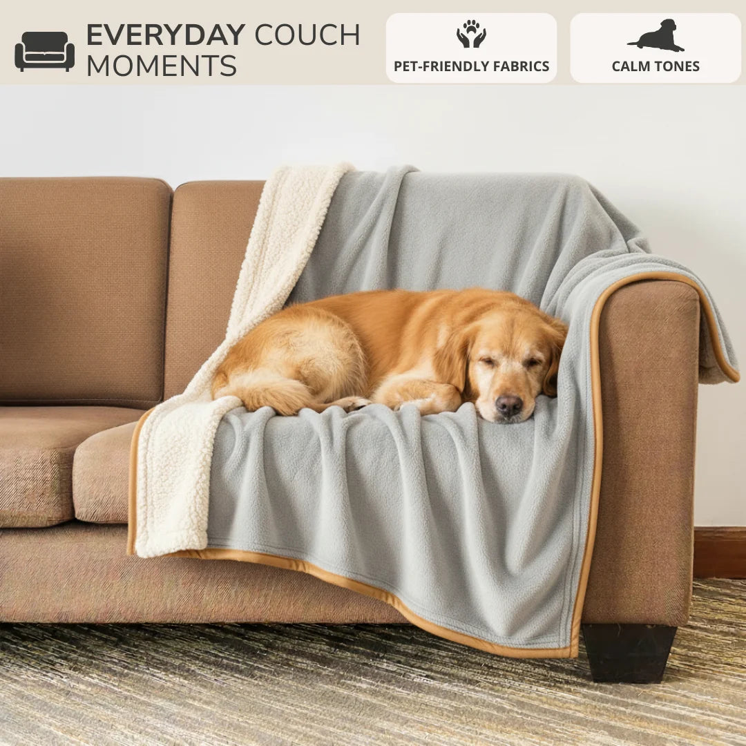Waterproof Blanket by Plofty – Light Gray