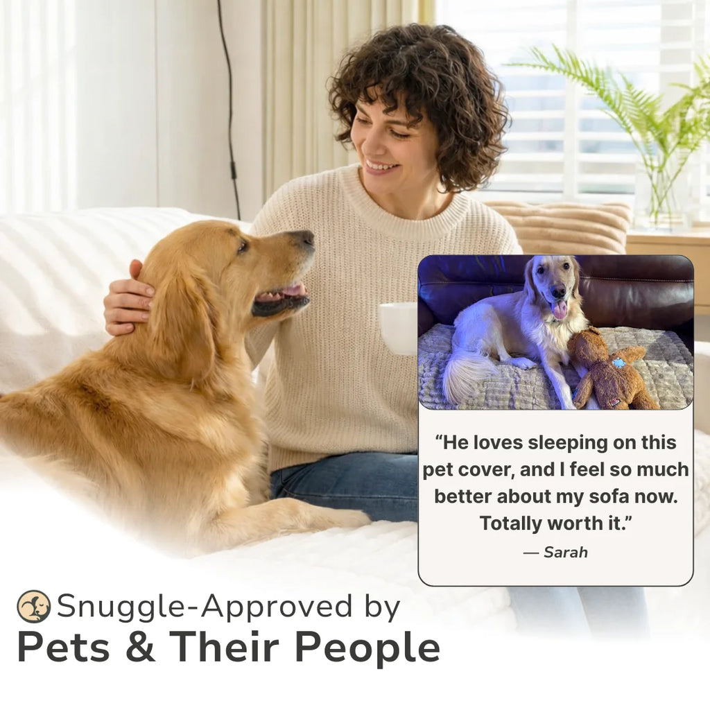 Plofty™ Plush Pet Sofa Cover