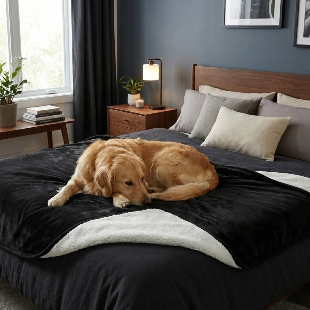 Waterproof Blanket by Plofty – Black