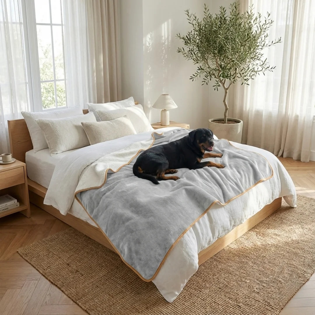 Waterproof Blanket by Plofty – Light Gray